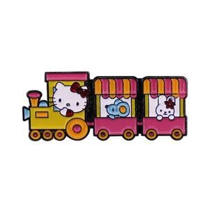 Hello Kitty on a Train Japanese Cute Enamel Pins - 02-2